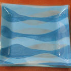 Plato de vidrio 'Azul'